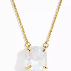 Moonstone Raw Gemstone, Raw Crystal Necklace!! 18in!  Stunningl Jewelry!
