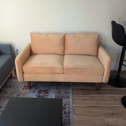 Soft Yellow Loveseat