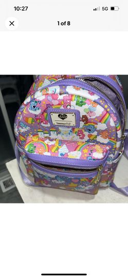 Loungefly Care Bears Purple Sunshine Rainbow Mini Backpack