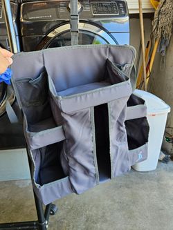 Hanging Storage organizer gray tote bin baby nursery multi-compartment bag