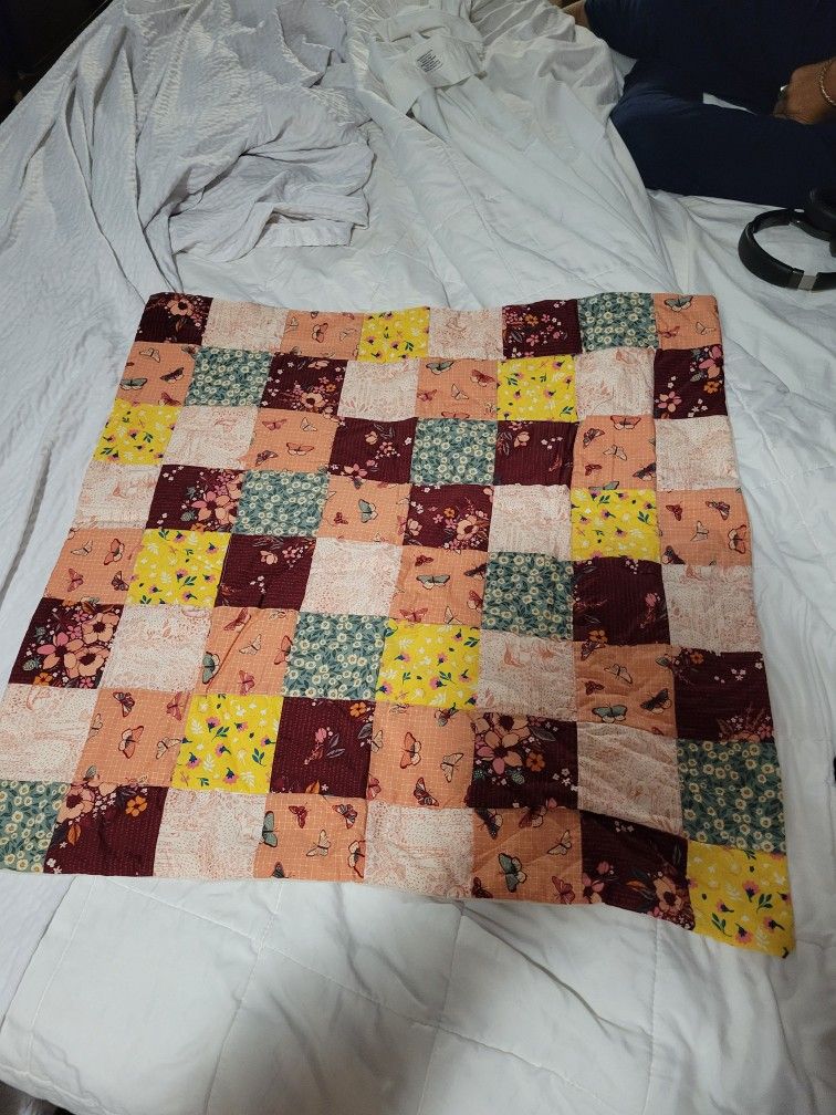 Handmade Quilt Patchwork Quilt "Patches" 30" x 30"
