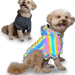 Holographic Rain Jacket for Dogs