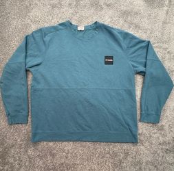 Columbia Men’s XL Blue Fleece Crewneck Sweatshirt Logo Patch Pullover