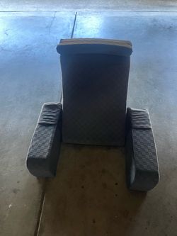 Gray Bed Rest Reading Pillow with Arms