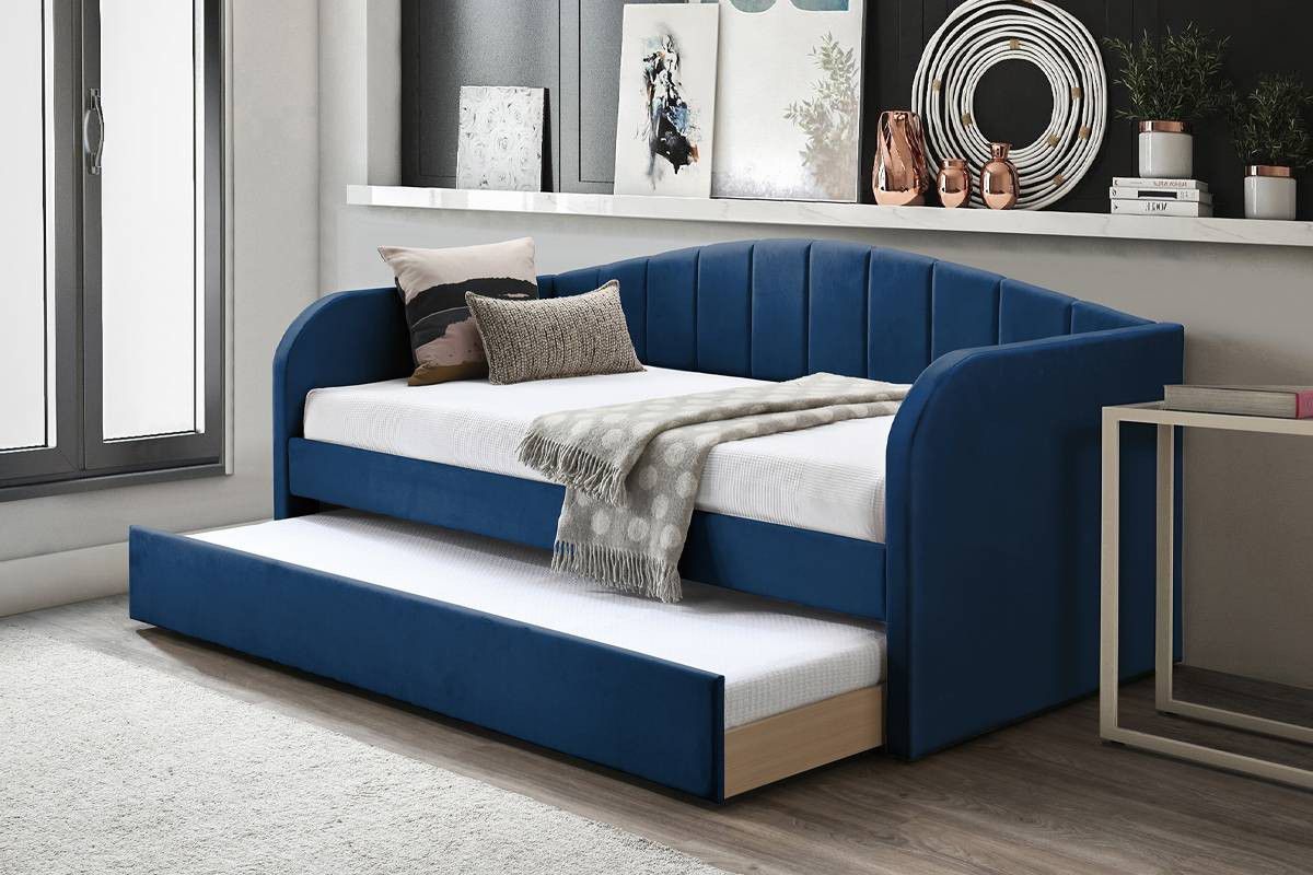 Brand New Navy Blue Twin Size Daybed w Trundle Bed