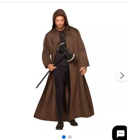 Brown hooded cloak