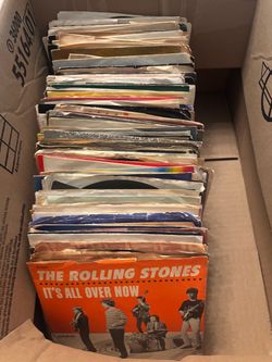 Large Lot of Vintage 7-Inch Vinyl 45 Singles