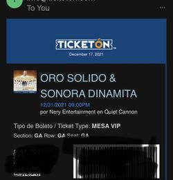 Oro Sólido & SONORA DINAMITA tickets