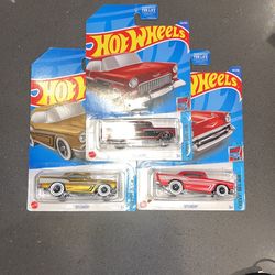 3 ‘55 chevy hot wheels