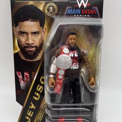 Mattel WWE Main Event Champions 2025 Jey Uso Series 5 Figure with Tag Title