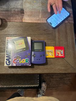 Game boy color original with pokemon originals