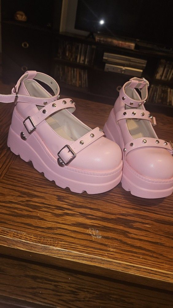 Platform Mary Janes 