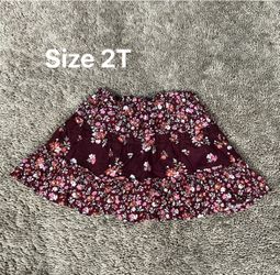 Toddler infant girl skirt with shorts size 2T