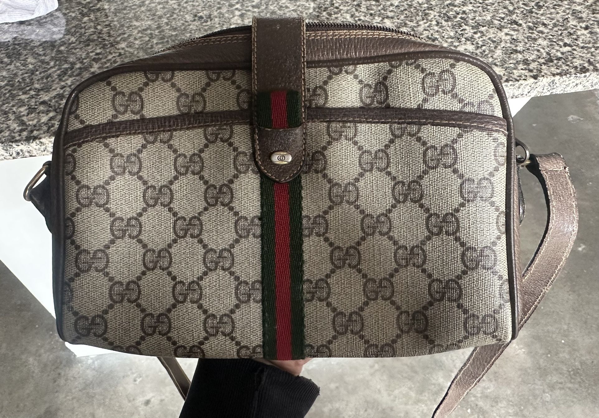 Vintage Gucci Accessory Collection GG Monogram Crossbody Bag