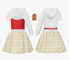 New Girls Zombies Nova Costume Kids Halloween Cosplay Top Pant Dress Hooded Coat 3PCS Outfit Include Bracelet
Age: 11-12 / 150 size