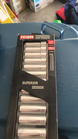 Deep socket set 13 piece by Icon