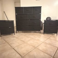 Dresser with two nightstands