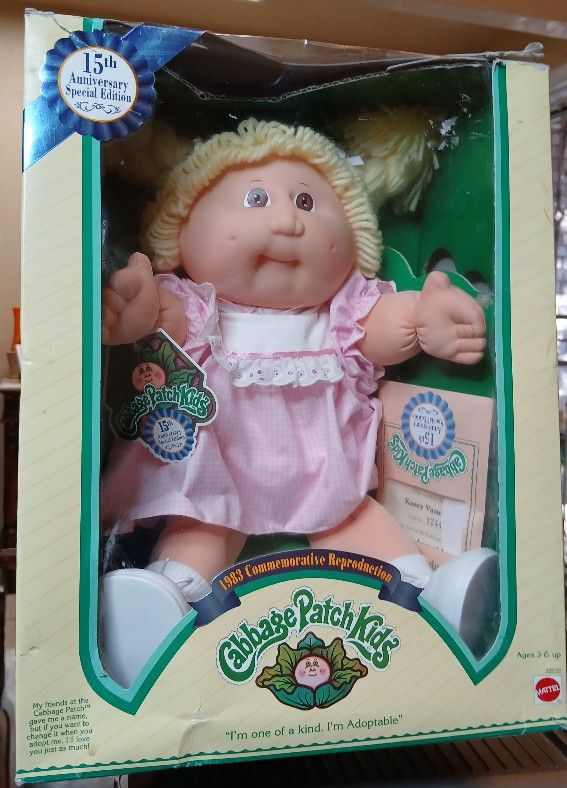 Vintage Cabbage Patch Kids Doll 15th Anniversary Edition