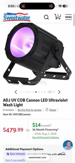 Adj UV/ purple light cannon
