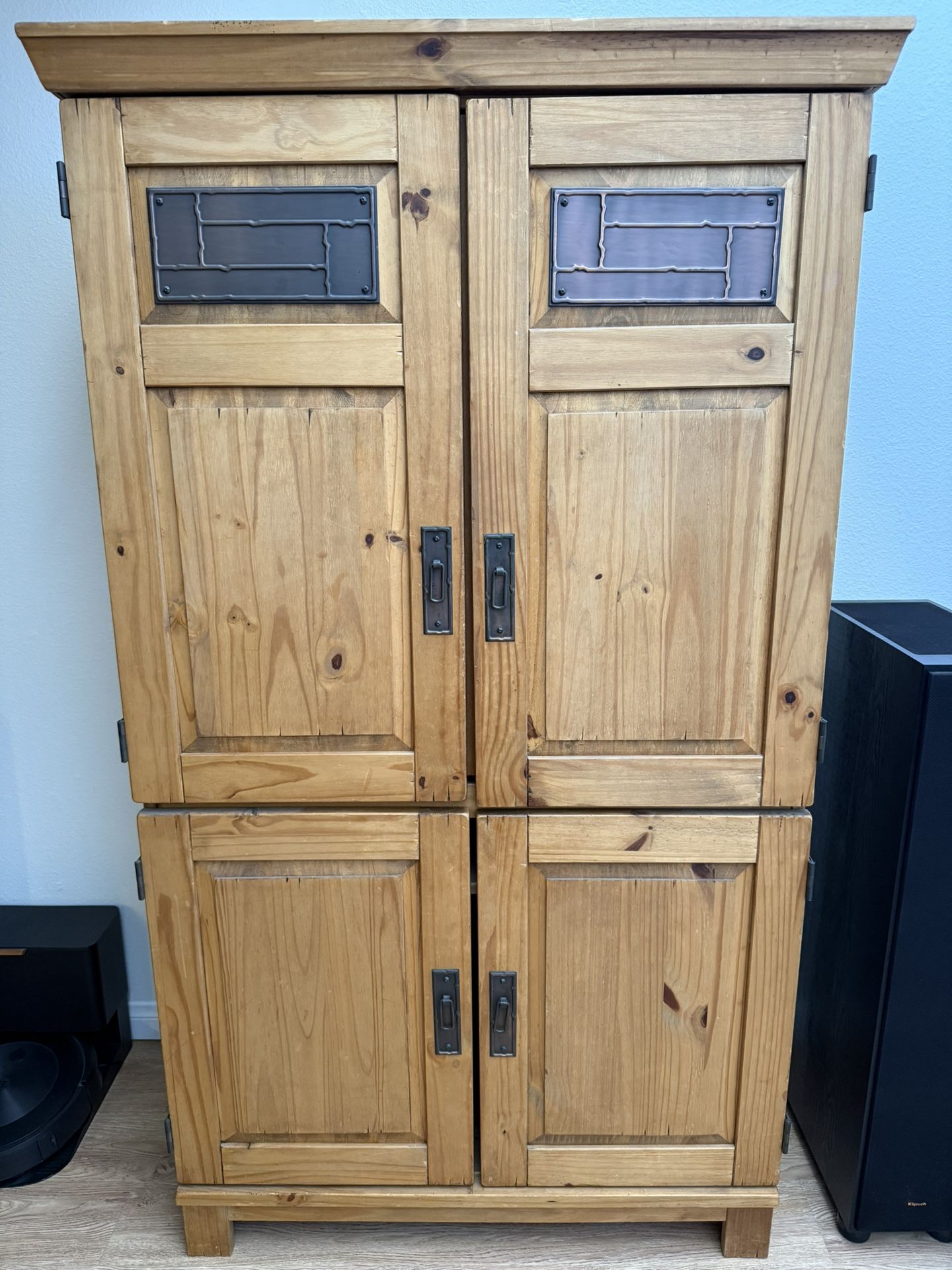 Cabinet Pantry Armoire Bookcase Office Cupboard Storage Media Wood