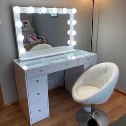Vanities, Glam Desk , LED Lights ,vanity 