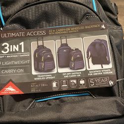 3 in 1 High Sierra Backpack/carryon/suitcase