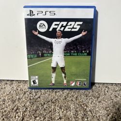 “I play EA Sports FC 25 for PS5. In excellent condition, played a few times, includes original box and manual. Ideal for soccer fans. Price: $40 or be
