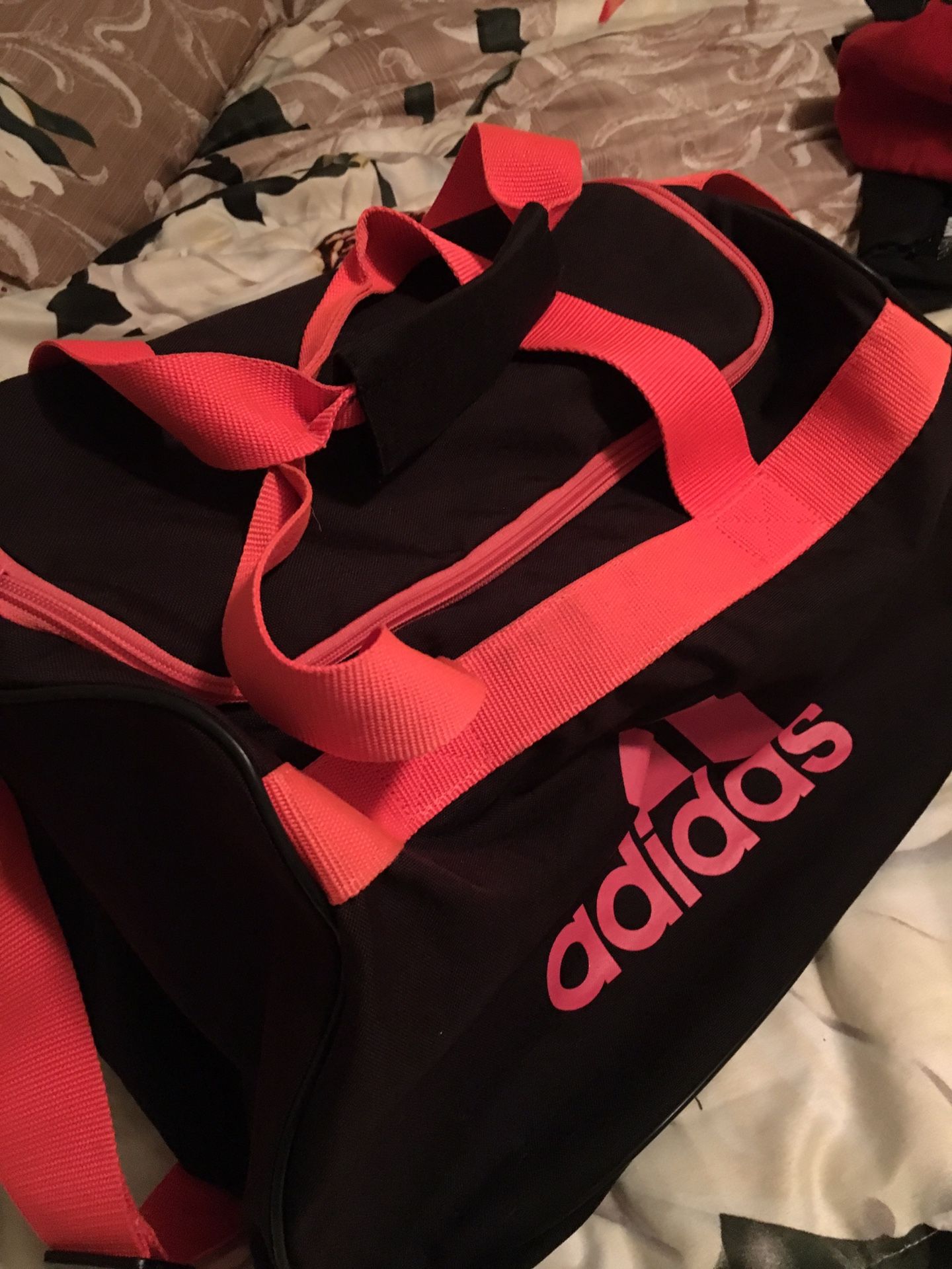 Neon Pink Adidas Duffle Bag