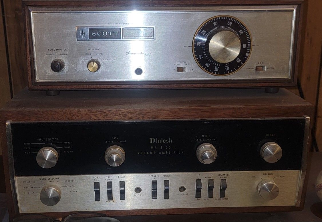 Old School Working Collectors Tuner And Pre Amp