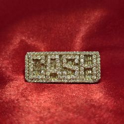 10k Yellow Gold Diamond Cash Ring