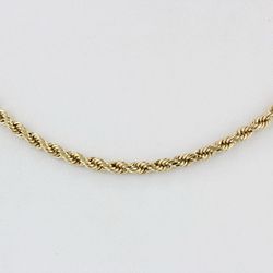10k 18”inch Yellow Gold Twist Rope Link Chain