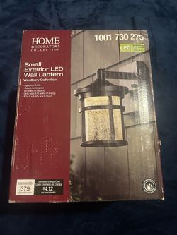 Westbury LED Outdoor Wall Lantern Light Fixture Sconce with Clear Crackled Glass Aged Iron 8.5in