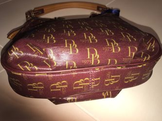 Authentic Vintage Signature Dooney & Bourke Pink Canvas and Leather  Monogram Barrel Bag Purse for Sale in Mesa, AZ - OfferUp