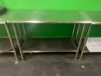 48” Trinity NSF Stainless steel prep tables