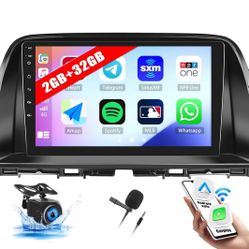 2G+32G Android 13.0 Car Stereo Radio GPS Apple CarPlay For Mazda CX-5 2013-2016