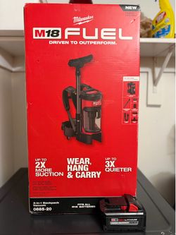 Milwaukee M18 Fuel 3-in-1 Backpack Vacuum 6.0XC Battery