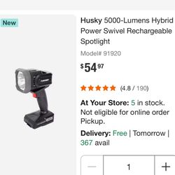 Husky rechargeable spotlight