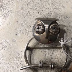 Sterling Silver Owl Pin