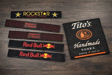 Bar mats bundle - Red Bull, Tito’s, Maker’s Mark, Rockstar