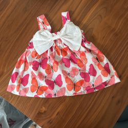 Baby Girls Butterfly  Dress 3-6m 