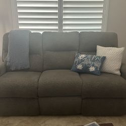 Gray Reclining Sofa 