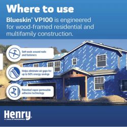 Henry Blueskin VP100 Self-Adhered House Wrap 48 in. x 100 ft.