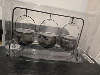 Halloween Mini Cauldron Set w/ Stand (3-Piece)