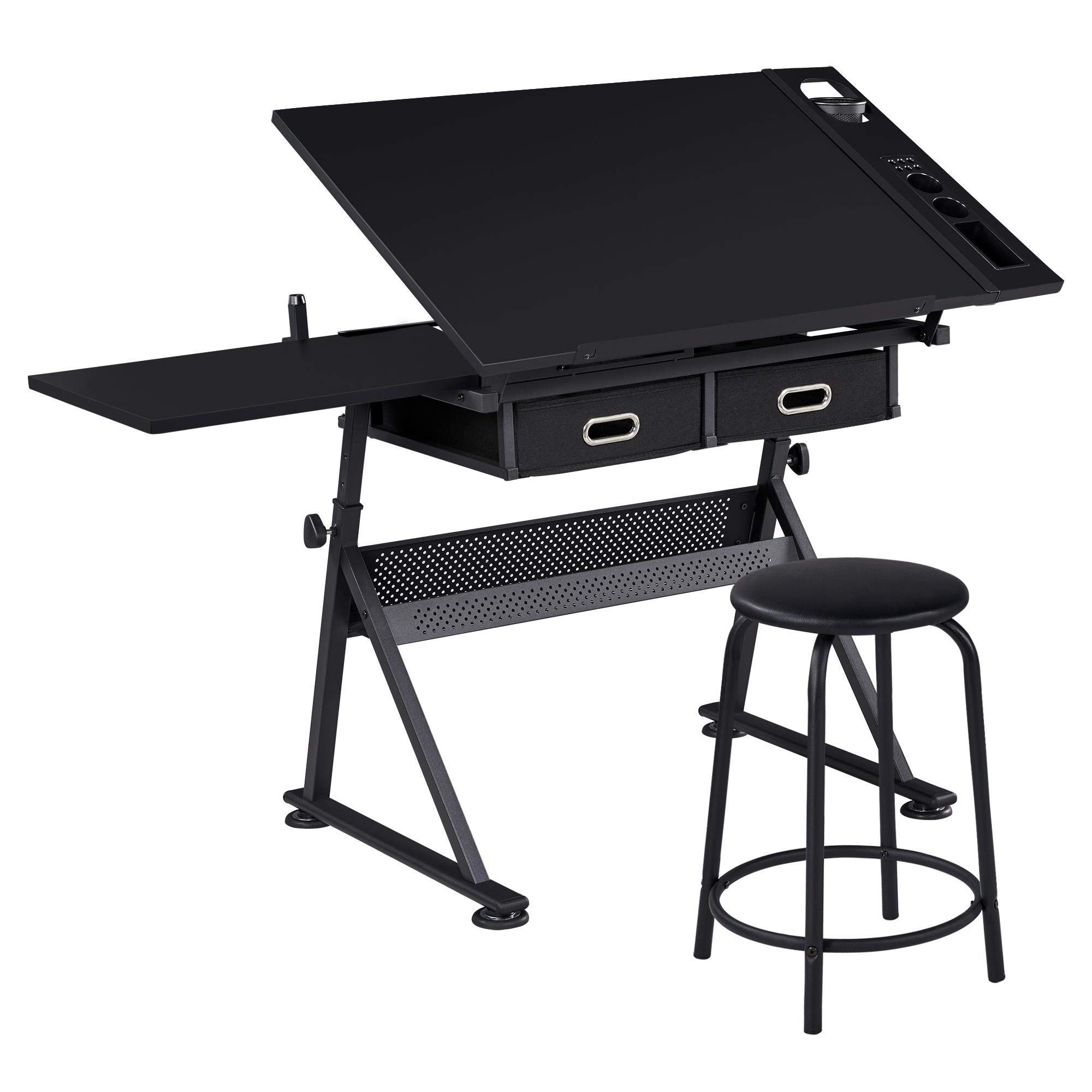 Yaheetech Drafting Table with Adjustable Table Angle & Heights 47”