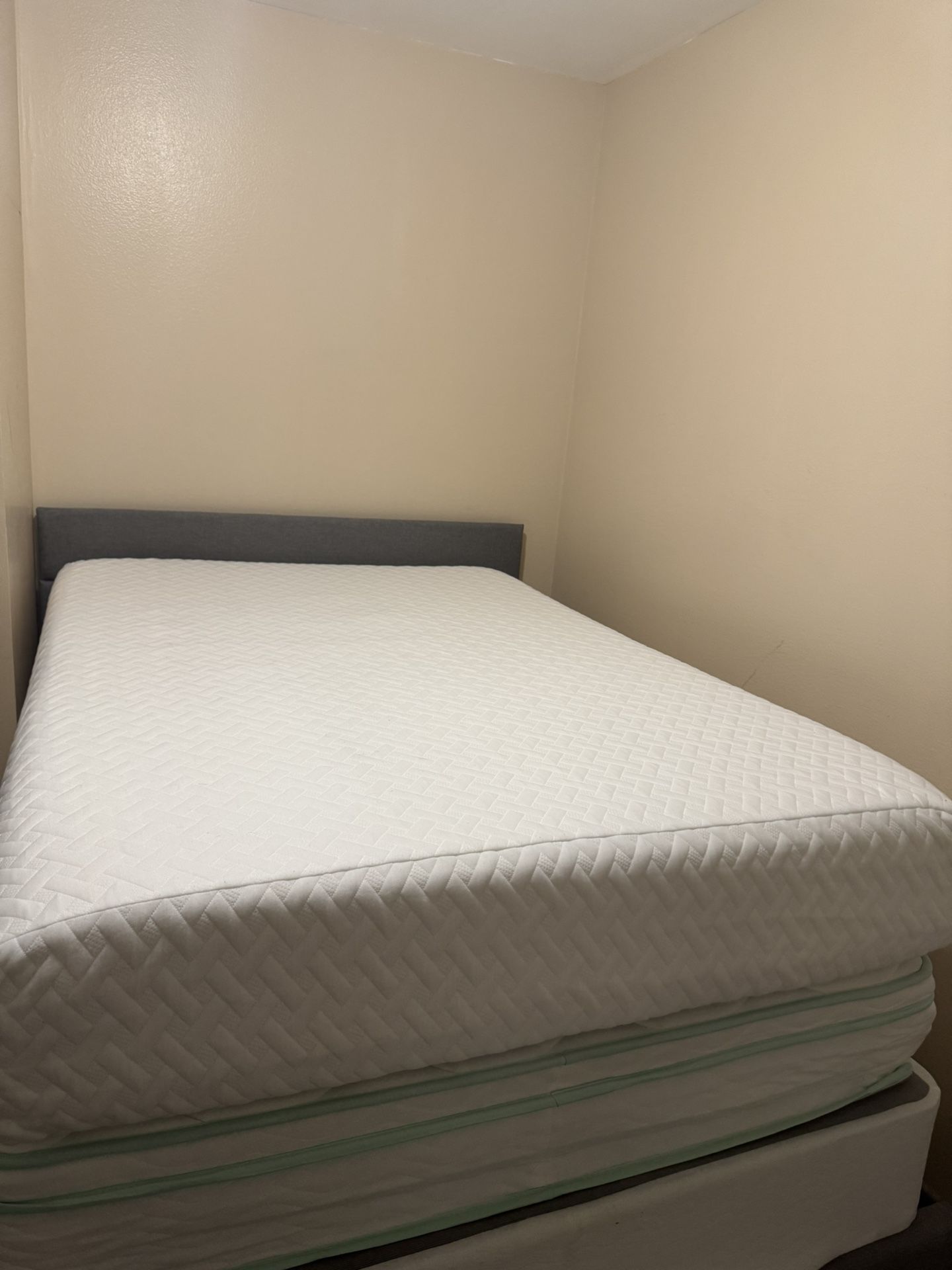 Moving Sale!! Queen Mattress, Boxspring, Frame, Couch, Dining Table