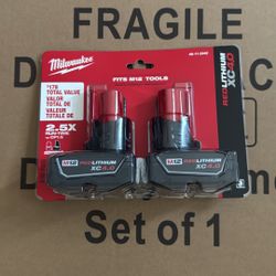 Milwaukee M12 Xc 4.0 Red Lithium Battery Pair