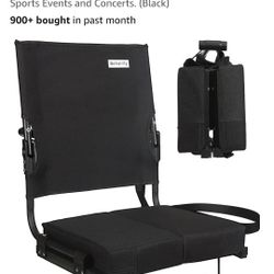 New Stadium Seats for Bleachers with Back Support Wide, Portable Bleacher Chairs with Highest Back and Thick Cushion, Folding Padded Stadium Chair 
