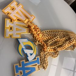 LA Dodgers Fan Chain All Hard Plastic Custom Printed