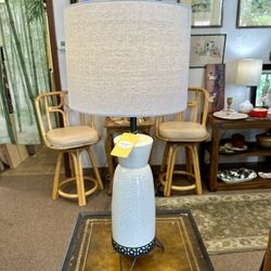 Vintage 1950’s Crackle Table Lamp 