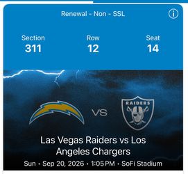 Chargers vs Raiders